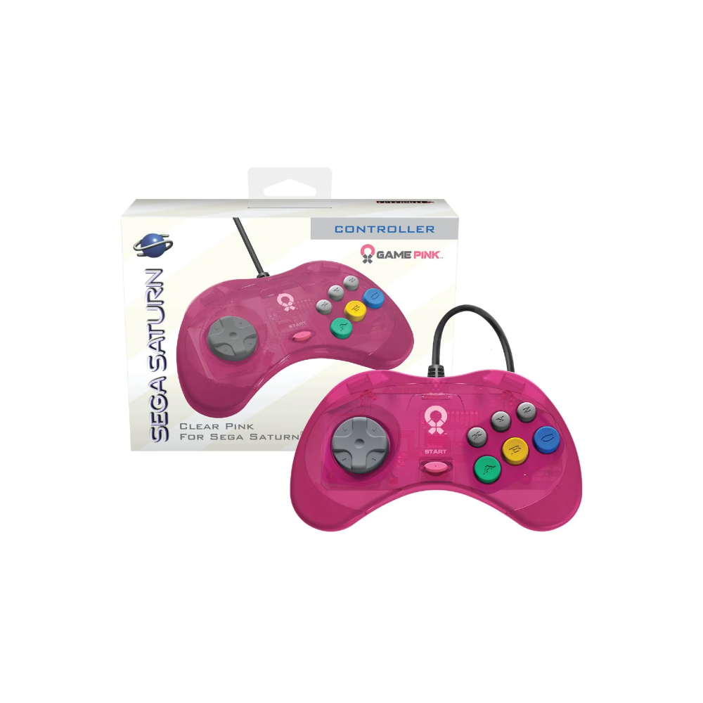 Limited run - Sega Saturn Clear Pink Controller