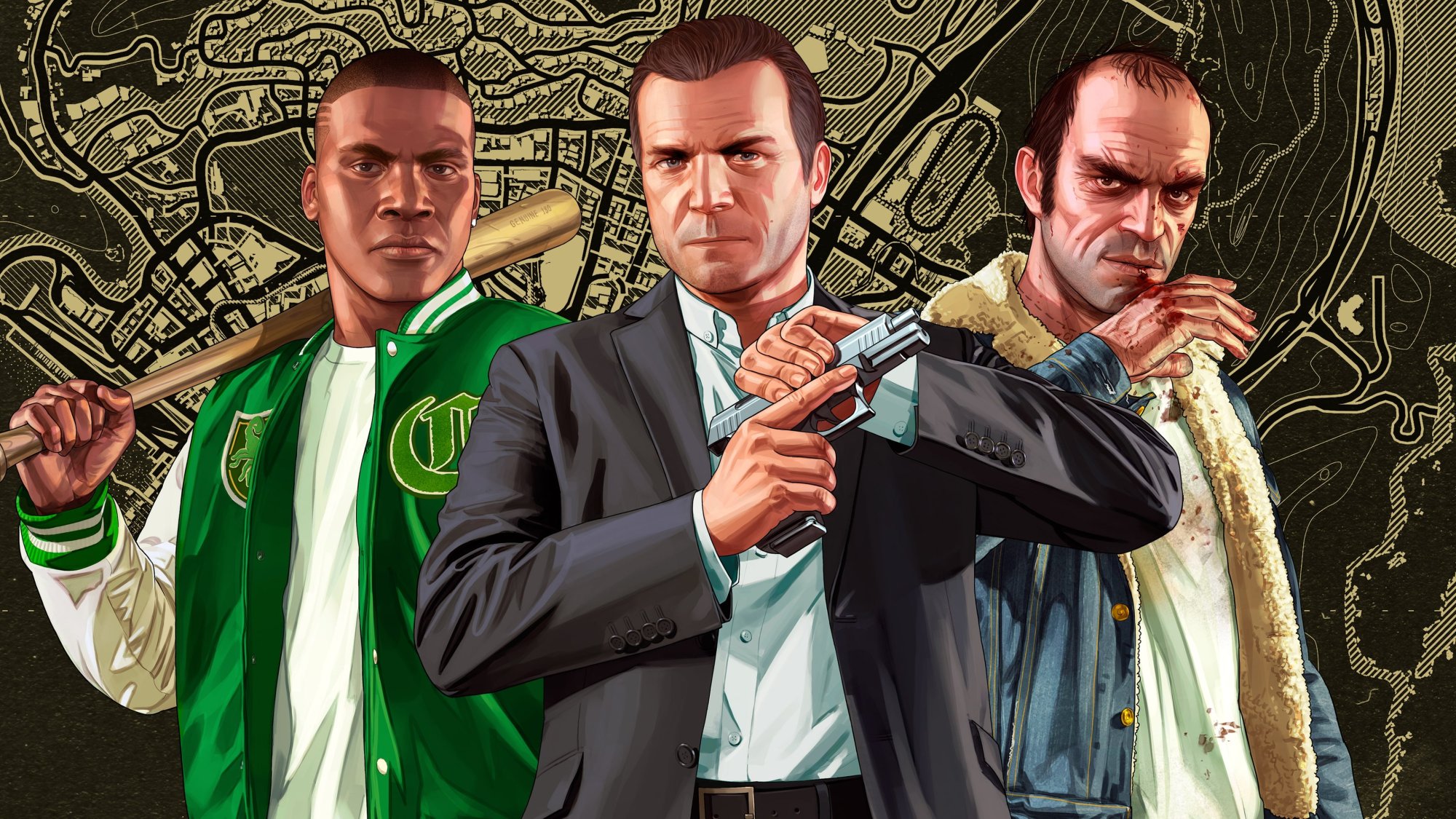 Officiële artwork van Grand Theft Auto V